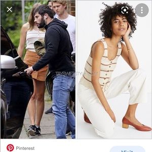 COPY - Madewell ribbed button front tank top nwot